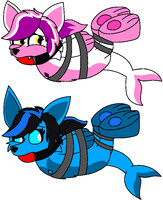 AquaWolf Mangled and AquaFox Leon Captured [AlexTheFox2002]