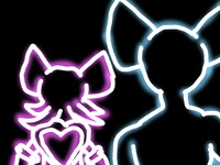 Neon Carl and Rouge the Bat