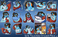 (Commission) Skye TG Sticker Pack