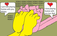 Red and Mokey's Toe-Wiggling Footsie