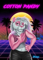 Cotton Pandy Holographic Badge Commission