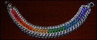 Rainbow Alligator Back Bracelet - WILD WOLF STUDIOS!