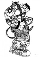 tigre machoen pose de pelea