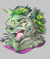 PORTRAIT COMMISSION #16 - Wolf green