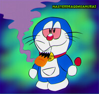 Doraemon smokin a blunt