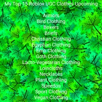 My Top 15 Roblox UGC Clothes Upcoming