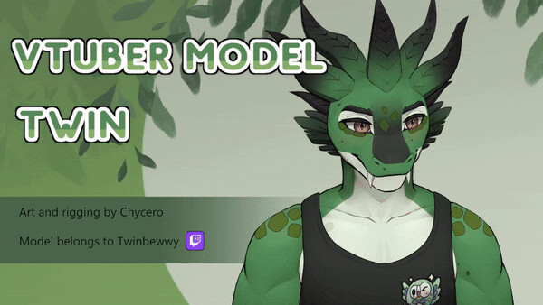 Twin the Dragon Live2D VTuber Model Showcase by Chycero