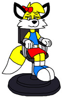 Sunshine the Fox Trapped in Chair