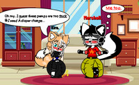 Can't hide them pamps!