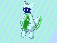 A robot with a slime belly