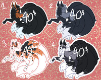 Kitsune Adopts 40$ each - 3/4 OPEN