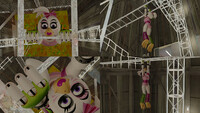 Glamrock Chica Hanging on Ladder
