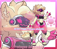 Retro Female Protogen - Adoptable [REMINDER]