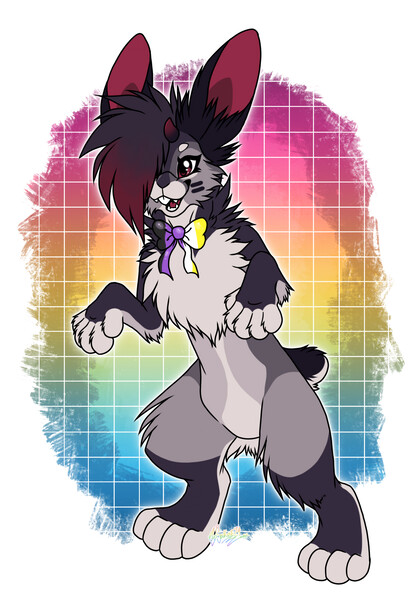 Pride Bunny 2024 by Sockune -- Fur Affinity [dot] net