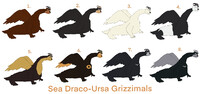 Sea Draco-Ursa Grizzimals Collage