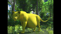 Tiger's belly - Belly loop animation - Yellow inflatable