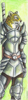 Warrior Leopard Bookmark (color)