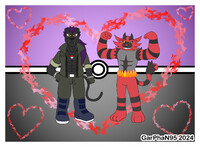 February - Carro the Panther with an Incineroar