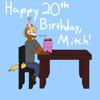 Mitch Enjoying Birthday