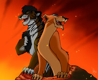 Against a blood red sky