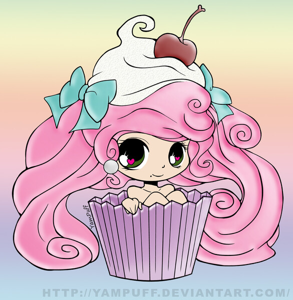 Cupcake colorido kawaii - Desenho de ladylily09 - Gartic