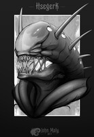 Commission (Sketch) for Warrior_Xenomorph (Hsegerk)