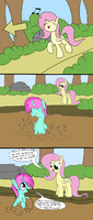 Fluttershy and Belle Boue mud fun part 1