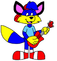 Alex the Fox Playing Electric Guitar