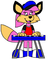 Becky Playing a Electric Keyboard