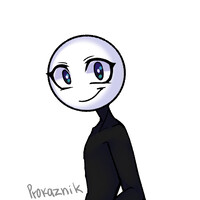 Art-White Headed Black Stick Figure