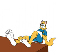 Officer's May's Feet on a Desk