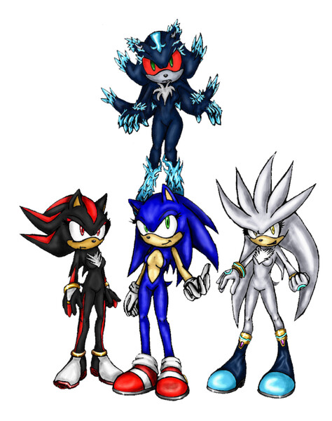 Sonic - Mephiles, Silver, Shadow and Knuckles by KyuuketsukiVentus -- Fur  Affinity [dot] net