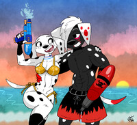 Squirt Gun Fun in the Sun (Demon2000Dark Commission)