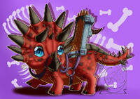 Chibi Mount - Crimson Direhorn