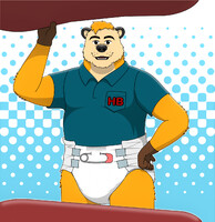 Mechanic diapered bear