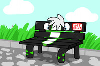 A friendly park bench!