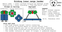 Folding lunar cargo lander