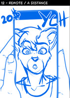 YCH Inktober 2024 - 12 - REMOTE / A DISTANCE (open)