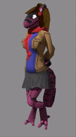 Synth in a skirt commission (turntable