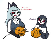 Loona and Via Pumpkin Carving
