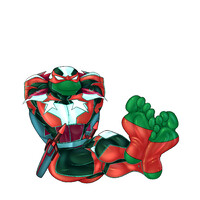 2003 Cyber Turtle Feet SFW w/ Shells - Raph