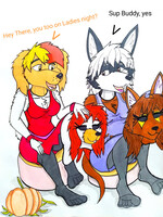 Ladies' Halloween night(by StevenTheFox11)