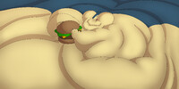 Typhlosion Eating Cheeseburger
