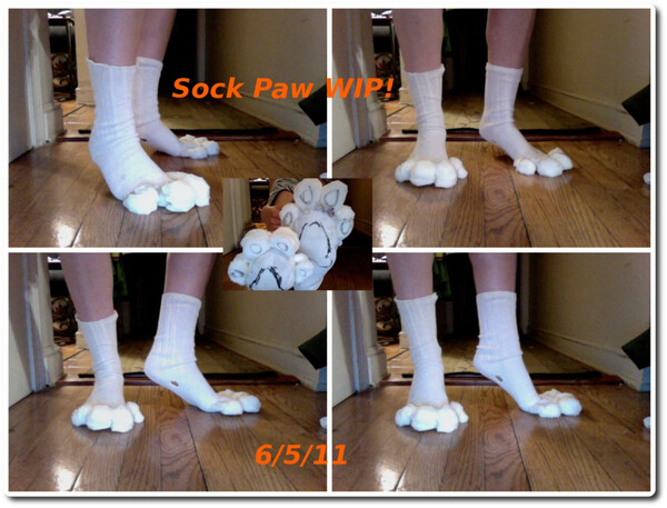 Sock Paw WIP by skinwalker3 -- Fur Affinity [dot] net