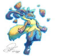 Lucario Enti - Cool pose - Saturated