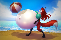 YCH Balls on the beach for foxgamer01