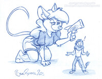 Amanda toying with Simba