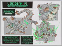 Rakzēkes (Viridian VI/ Cyborg Form) Ref Sheet