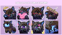 💙🖤Finished Emoji Pack🖤💙