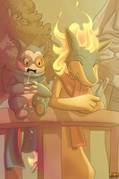 :Comm: Team Oran snacking and chilling